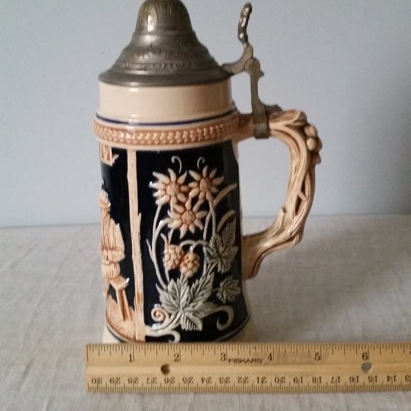Art Vintage Lidded German Beer Stein West Germany Poshmark